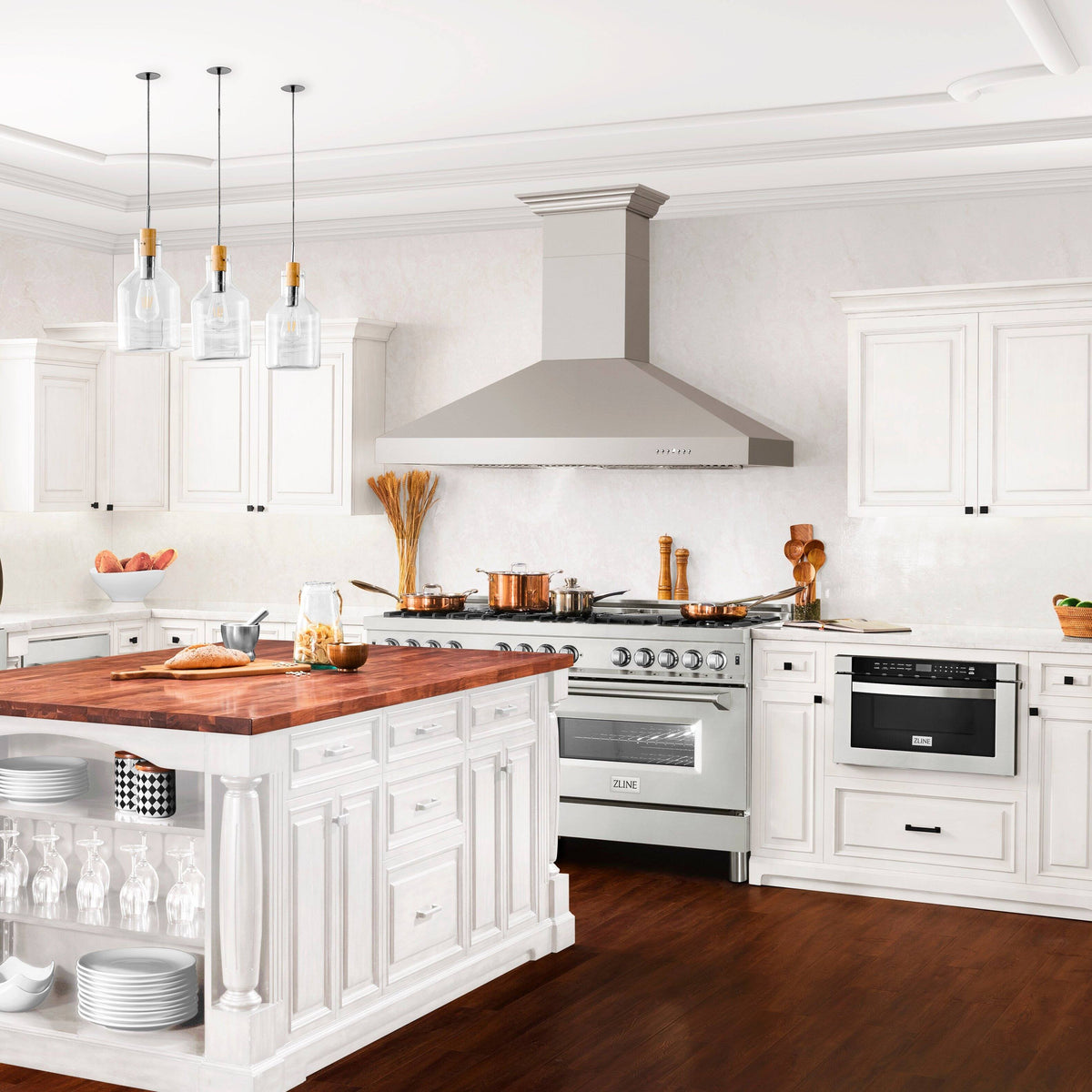 ZLINE - 60 inches - Externally Vented - Wall Range Hood - Stainless Steel
