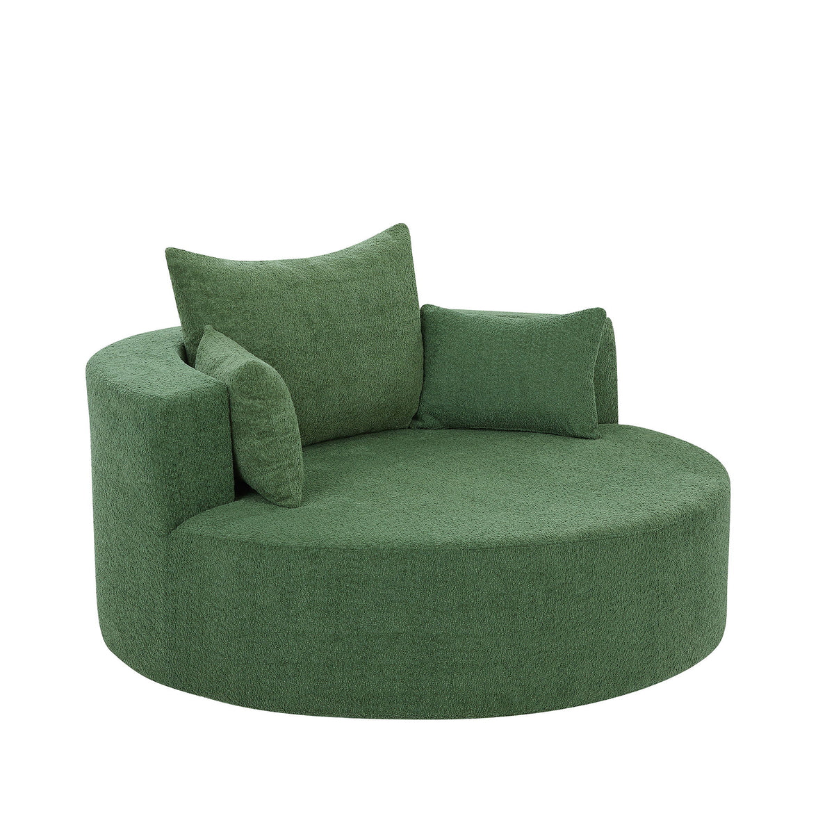 360° Swivel Accent Barrel Chair With 3 Removable Pillows For Living Room