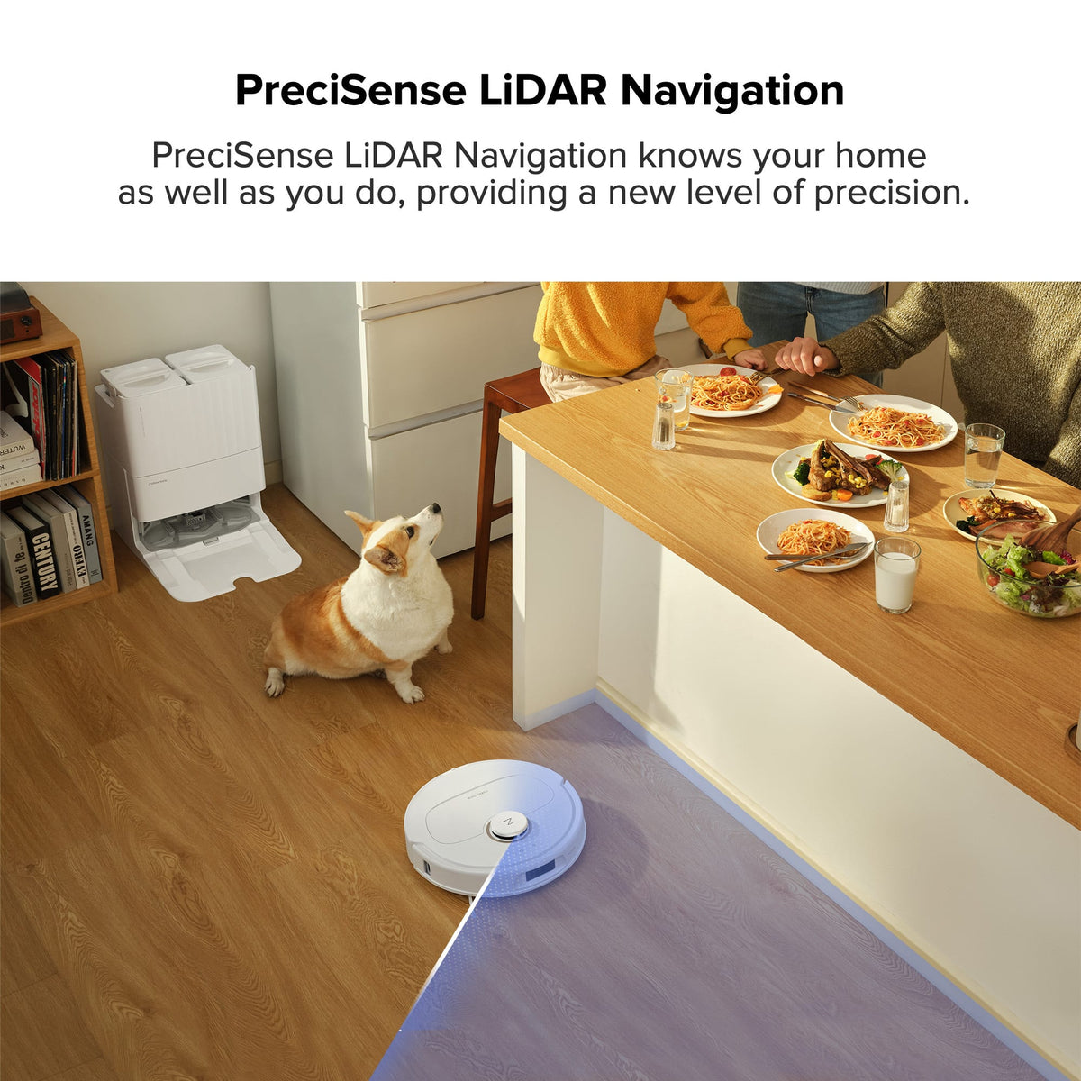 Roborock - Qrevo Pro Wi-Fi Connected Robot Vacuum and Mop with FlexiArm Design Edge Mopping, Dynamic Hot Water Mop Washing - White
