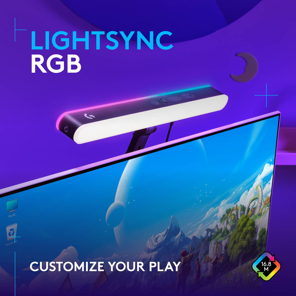 Logitech - Litra Beam LX Premium Dual-Sided RGB LED Streaming Light With TrueSoft for Streaming and Broadcasting - Black