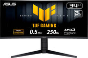 ASUS - TUF Gaming 34" 2K VA 250Hz 1ms Curved Ultrawide Gaming Monitor with FreeSync Premium and HDR (DisplayPort, HDMI) - Black