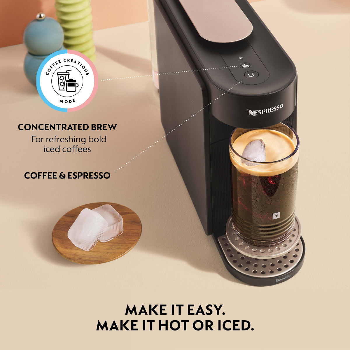Nespresso - Vertuo UP Espreso Machine by Breville - Black