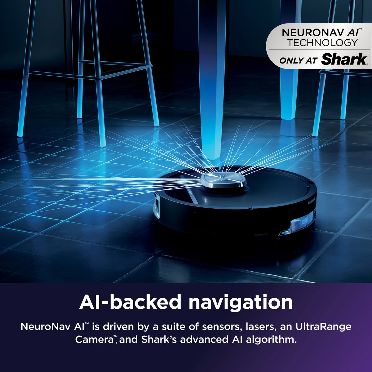 Shark - PowerDetect UV Reveal 2-In-1 Vac & Mop - Black