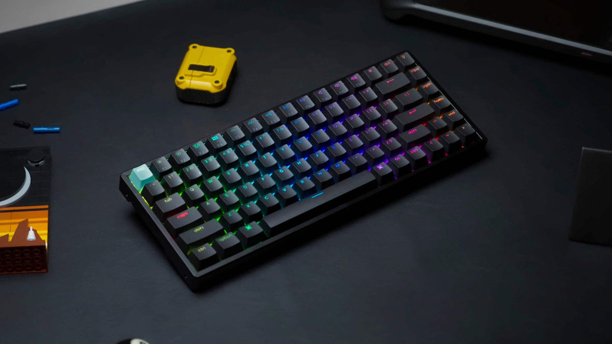 Keychron - K2 HE 75% Custom Wireless RGB Mechanical Keyboard with Programmable QMK/VIA Hot-Swappable Magnetic Switch - Black
