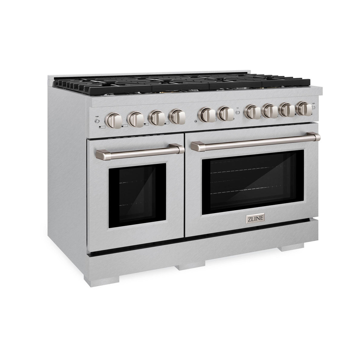 48 in. Wide 8 Burner ZLINE Paramount Double Oven Dual Fuel Range (SDRS-48) - Stainless Steel