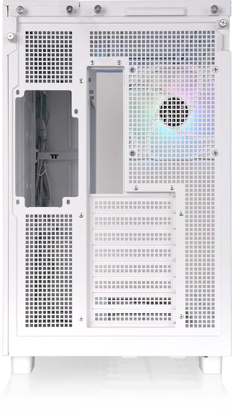 Thermaltake - View 380 XL TG ARGB Dual-Chamber Chassis with Hidden-Connector Motherboard Support ATX Mid Tower PC Case - Snow
