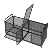 Jaula para pollos, gallinero para cría de aves de corral - Negro / Plata