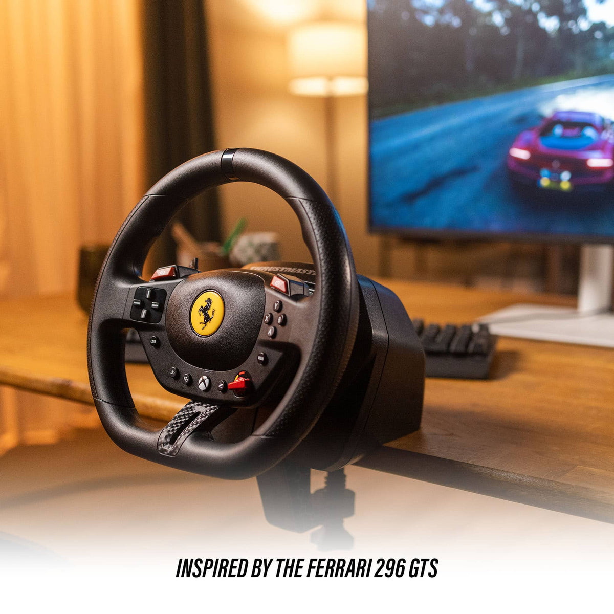 Thrustmaster - T98 Racing Wheel & Pedal Set for Xbox Series X|S and PC – Officially Licensed by Ferrari, Gaming Wheel & Driving Set - Black