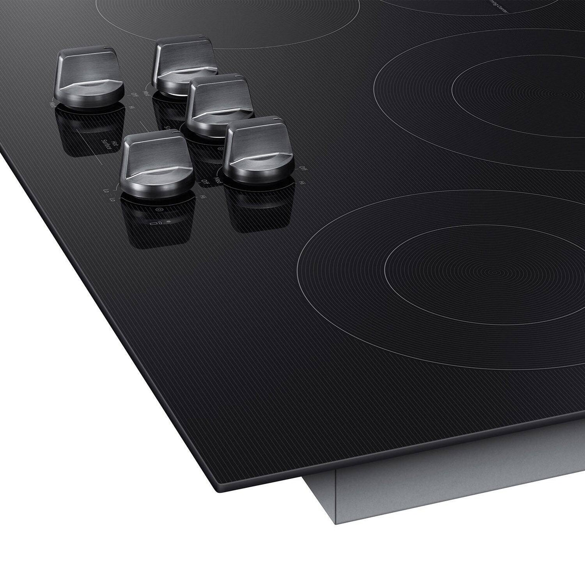Samsung - 30" Electric Cooktop with 5 Burners and ENERGY STAR Certified Cooktop with Illuminated Knobs - Black