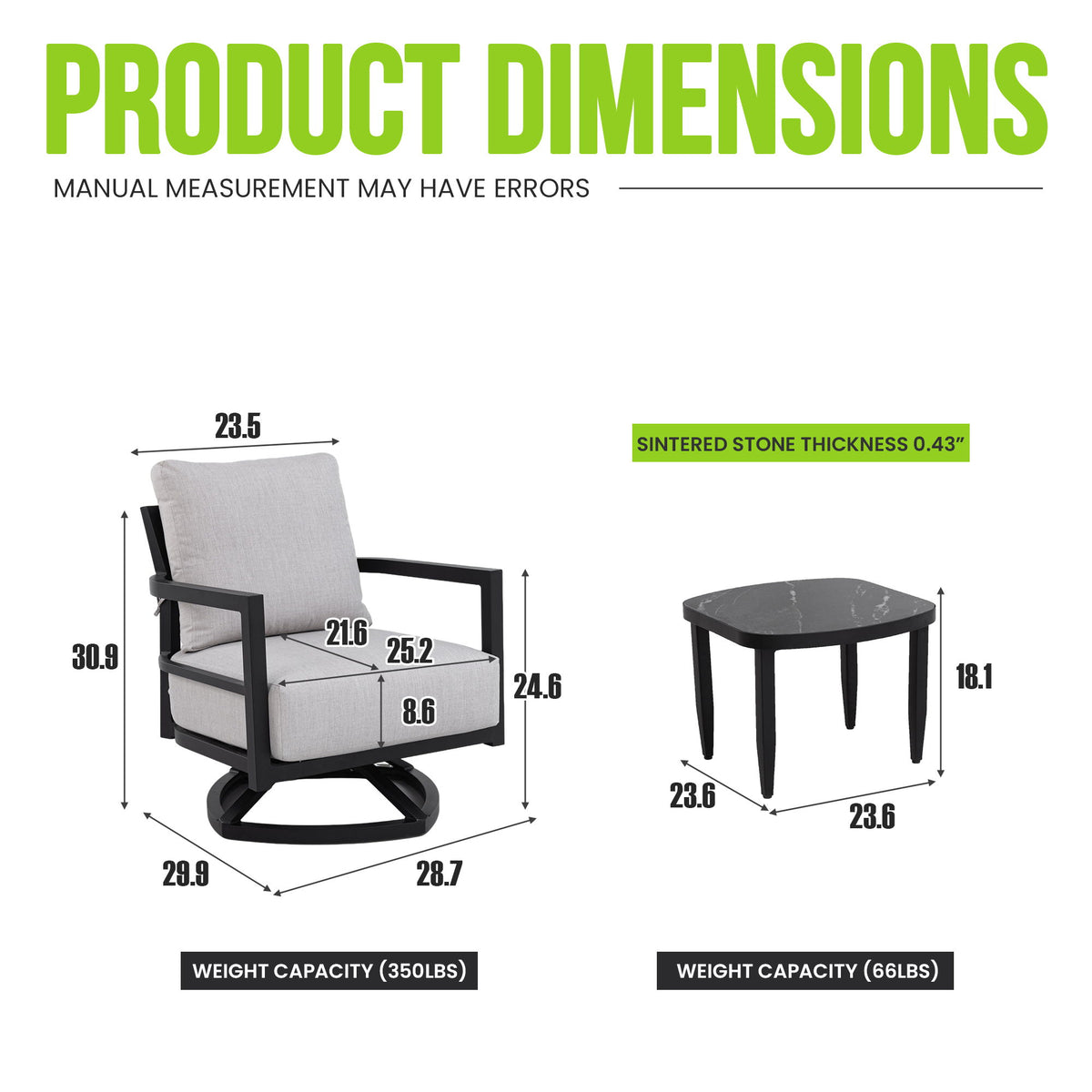 Conjunto de muebles para patio exterior