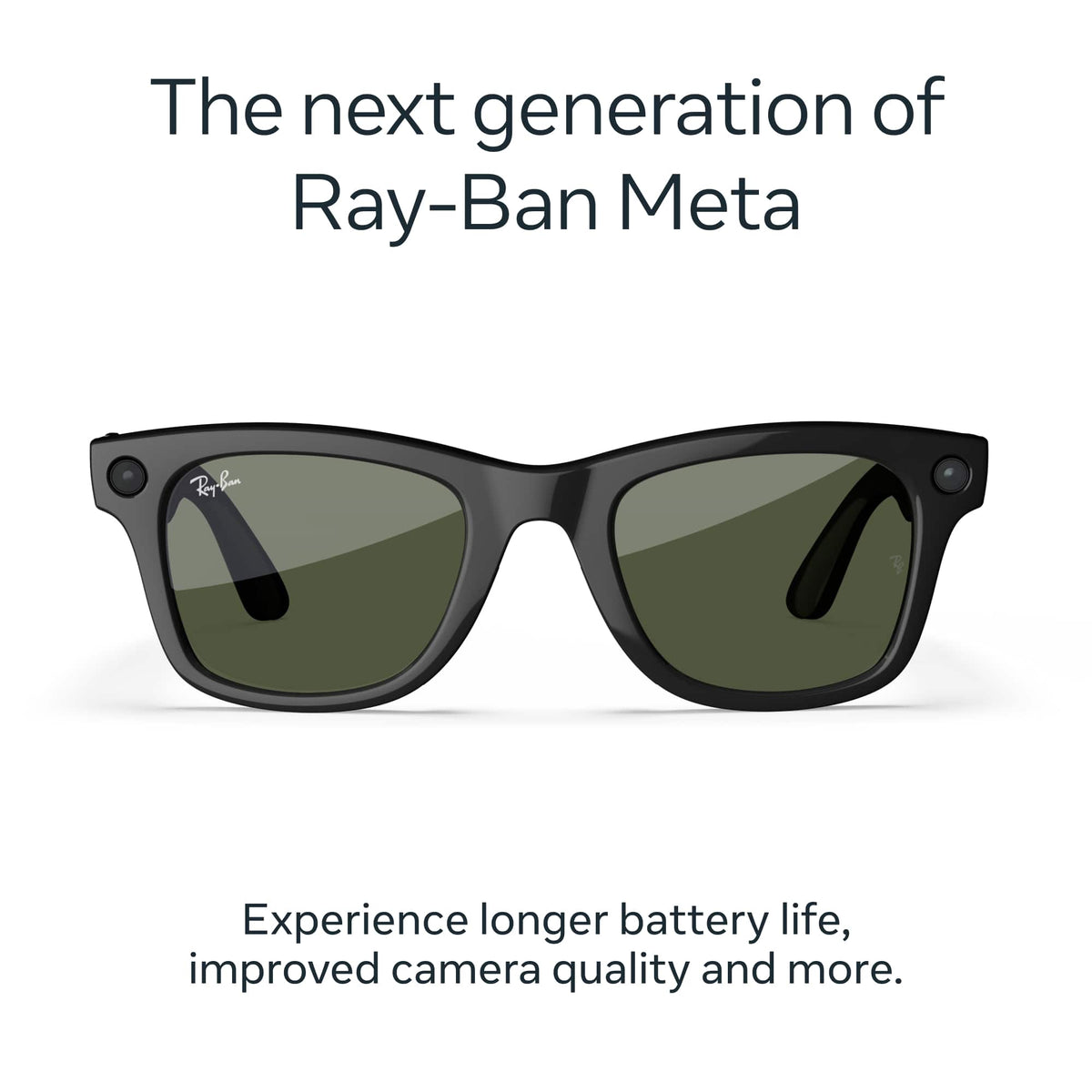 Ray-Ban Meta - Skyler (Gen 2) glasses with Meta AI, Audio, Photo, Video Compatibility - Polarized Graphite lenses - Shiny Black