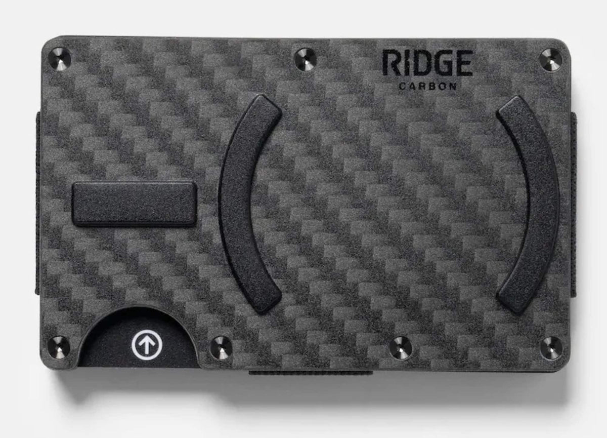 The Ridge Wallet - Carbon Fiber MagSafe Wallet - Silver
