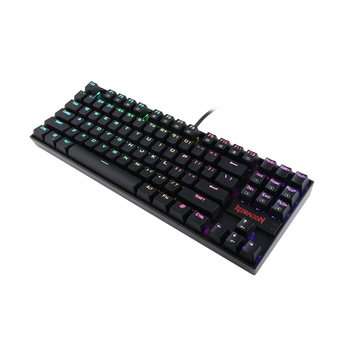 REDRAGON - Kumara K552 RGB Wired TKL Gaming Mechanical Blue Switch Keyboard with RGB Backlighting - Black