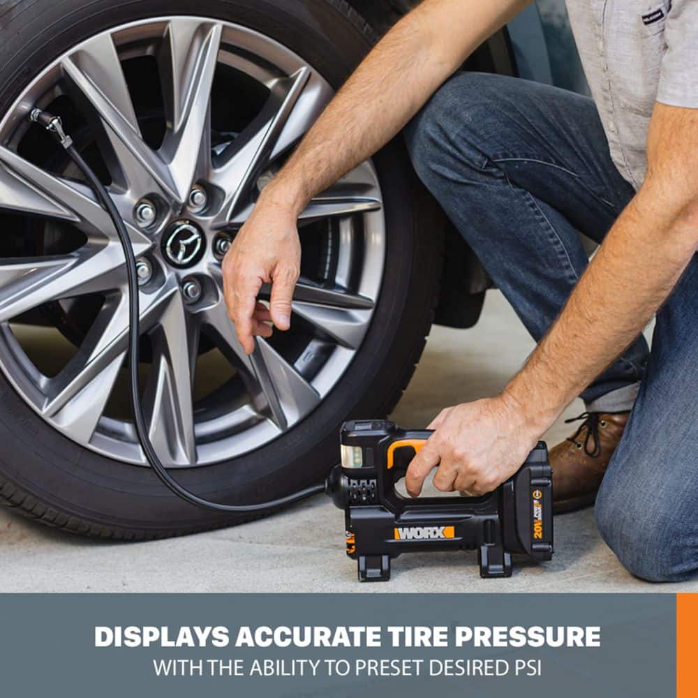 WORX - 20V MAX Cordless Multi-Function Air Pump Inflator (1 x 2.0aH Battery and 1 x Charger Included) - Black
