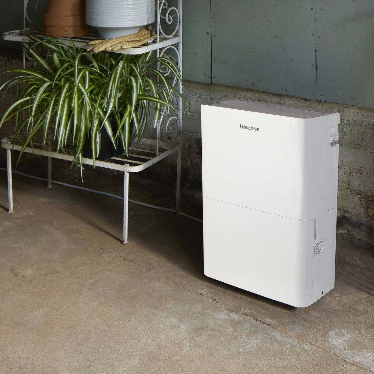 Hisense - 35 Pint 3000 Sq. Ft. 8 quarts Bucket Capacity Compact Dehumidifier with Slide-Out Bucket - White