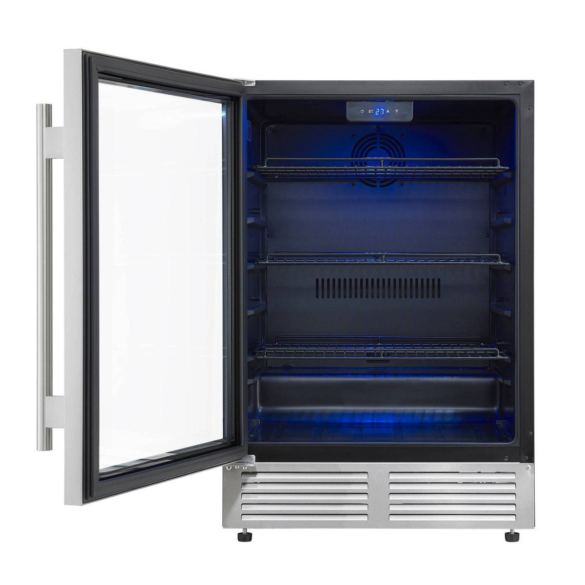 Forno Appliances - Frescolino 188-Can Convertible 4.8 Cu. Ft. 24" Wine Cooler - Stainless Steel