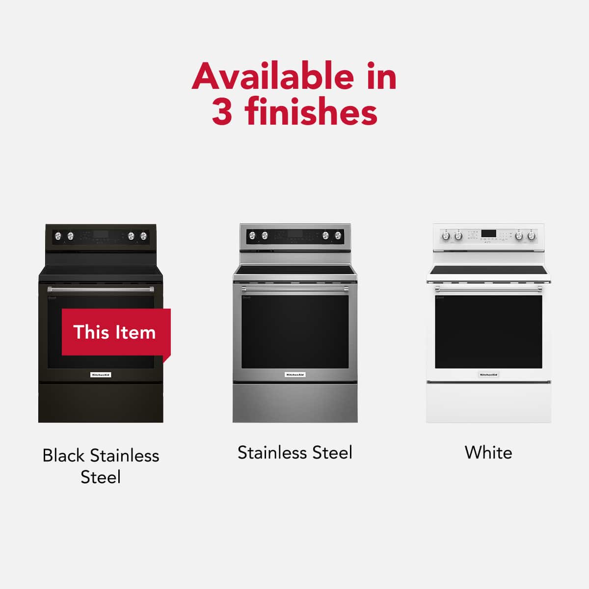 KitchenAid - 30 in. Wide 3 elements 6.4 cu. ft. Self-Cleaning Freestanding Electric Convection Range - Black Stainless Steel
