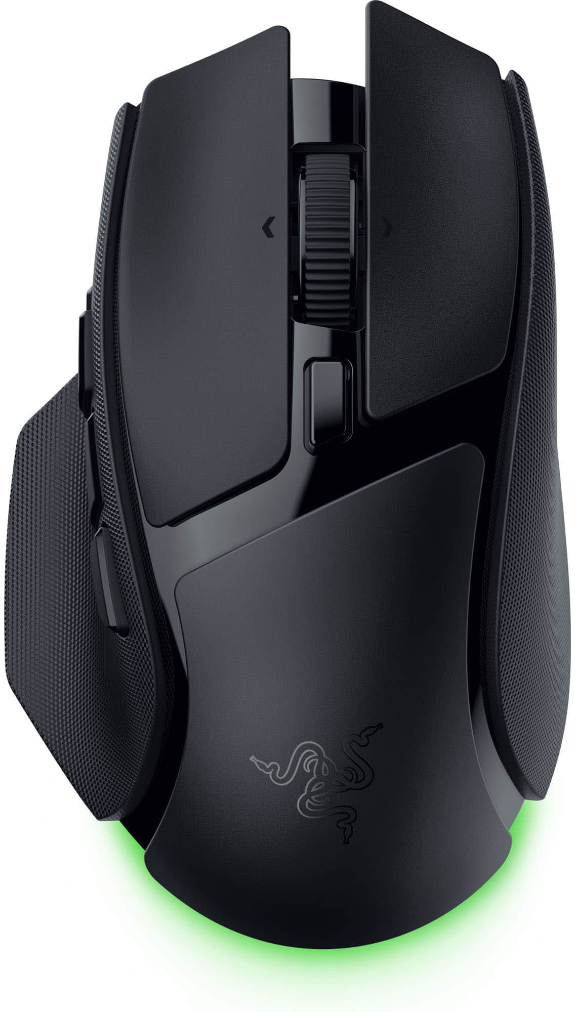 Razer - Basilisk V4 HyperSpeed Ergonomic Gaming Mouse with Chroma RGB Underglow - Wireless - Black