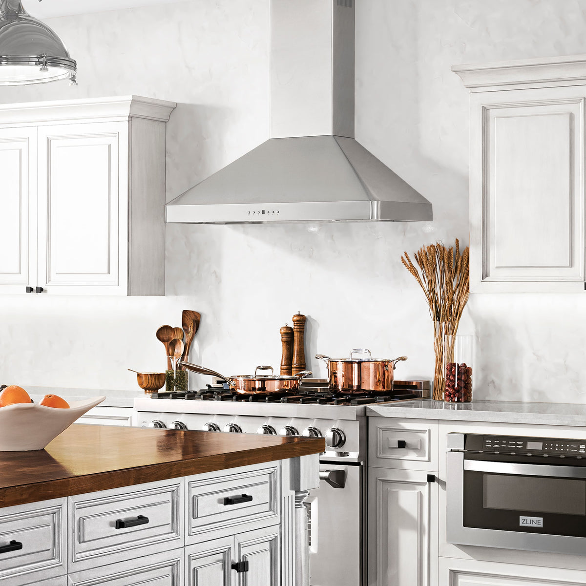 ZLINE - 30 inches - Externally Vented - Wall Range Hood - Brushed Stainless Steel