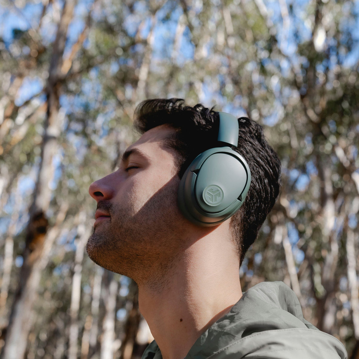 JLab - JBuds Lux ANC Wireless Bluetooth Over-Ear Headphones with Active Noise Cancelling, Spatial Audio & 70+ Hour Battery - Sage
