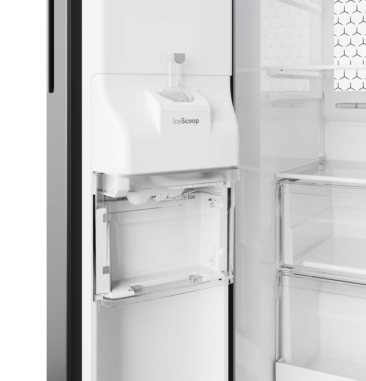 GE Profile - 36 in. Wide 23.5 Cu. Ft. Counter-Depth Side-By-Side Smart Refrigerator with Hands-Free AutoFill - Stainless Steel
