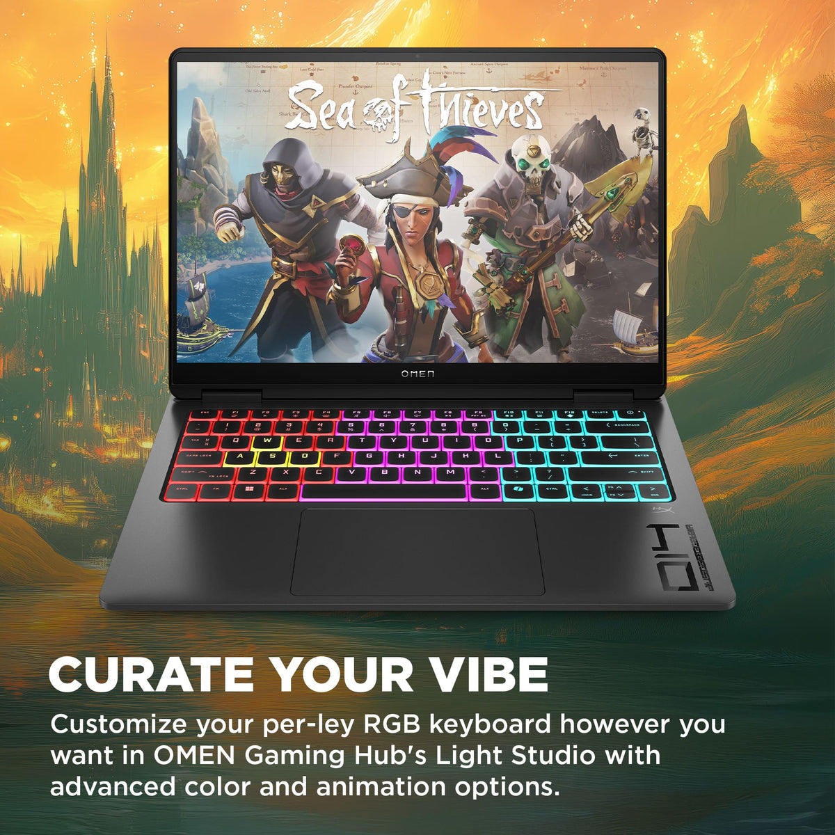 HP OMEN - Transcend 14" 120Hz 3K OLED Gaming Laptop - Intel Core Ultra 7 (2025) - 16GB Memory - NVIDIA GeForce RTX 5060 - 1TB SSD - Shadow Black