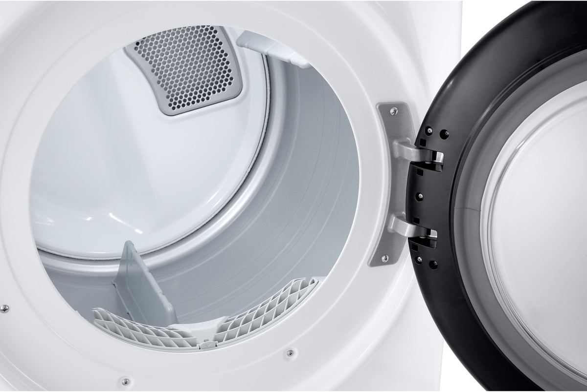 LG - 7.4 Cu. Ft. Ultra Large Stackable Smart Electric Dryer with AI Sensor Dry and LoDecibel Quiet Operation - White