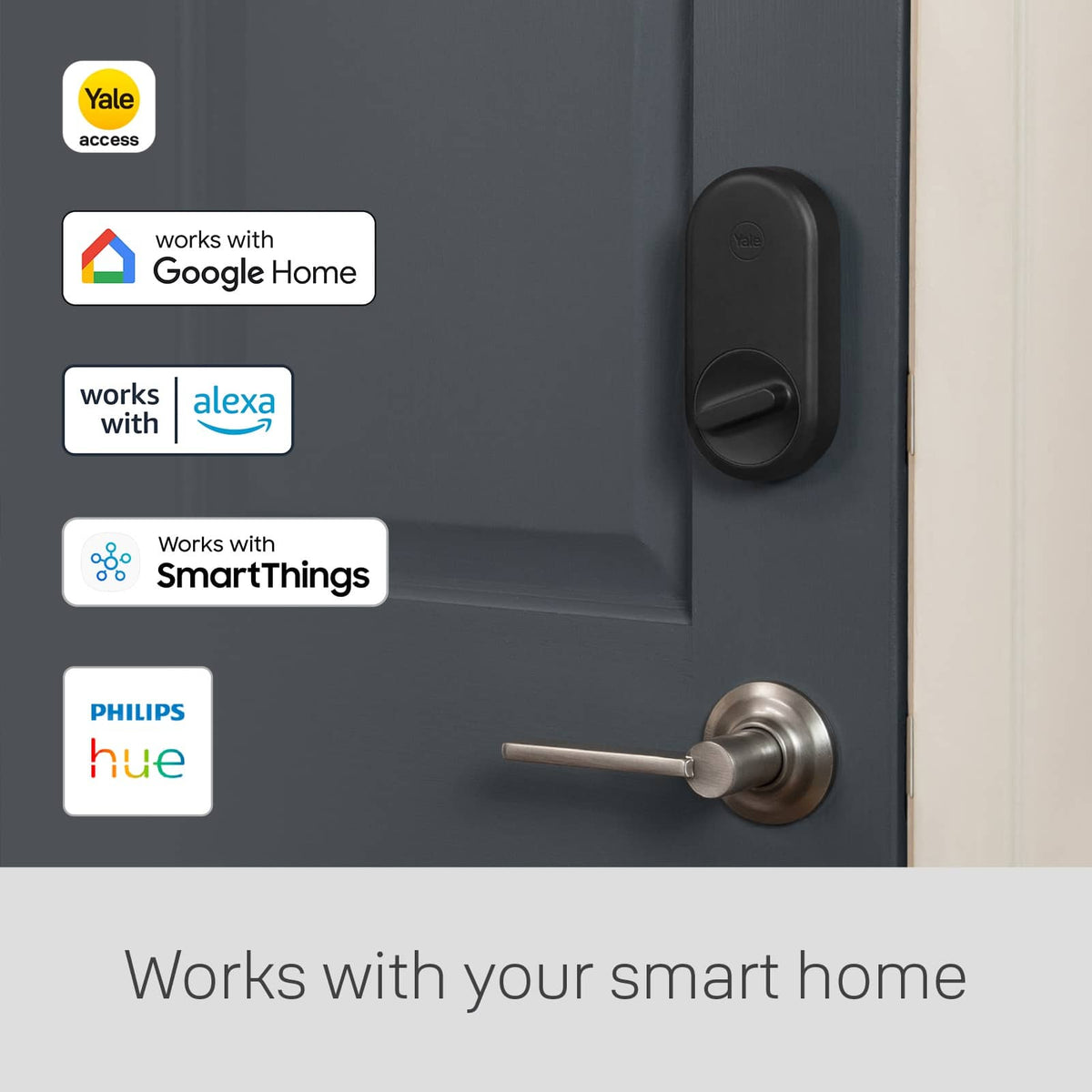Yale - Smart Lock Conversion Kit – Works with Existing Deadbolt & Keys | Wi-Fi Access - Black