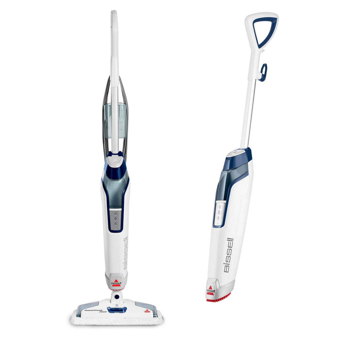 BISSELL - PowerFresh Deluxe Corded Steam Mop - Brite White/Saphire Waltz