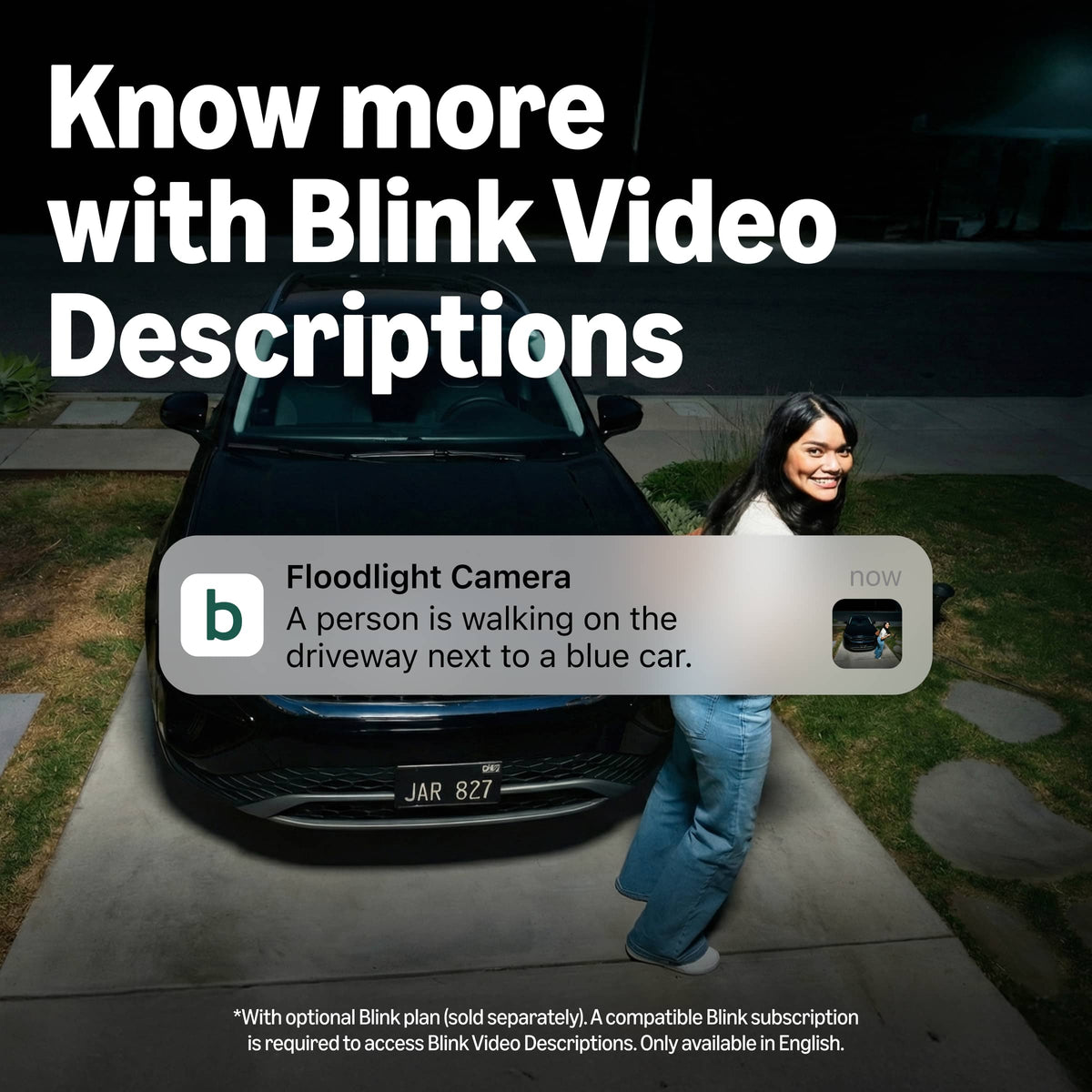 Blink - Outdoor 2K+ Floodlight Camera - Wireless smart security camera, 2K resolution, 700 lumens, Sync Module Core included - Black