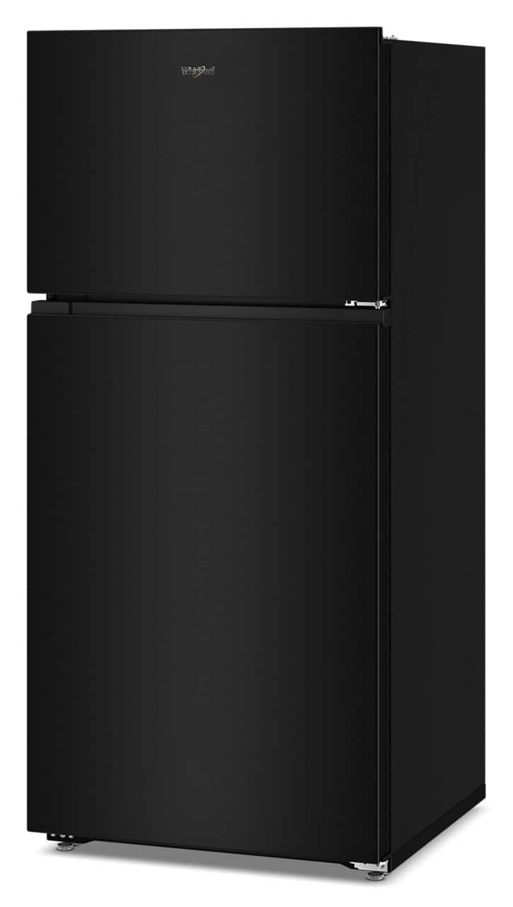 Whirlpool - 28 in. Wide 14.3 cu. ft. Top Freezer Refrigerator with Total Coverage Cooling - Black