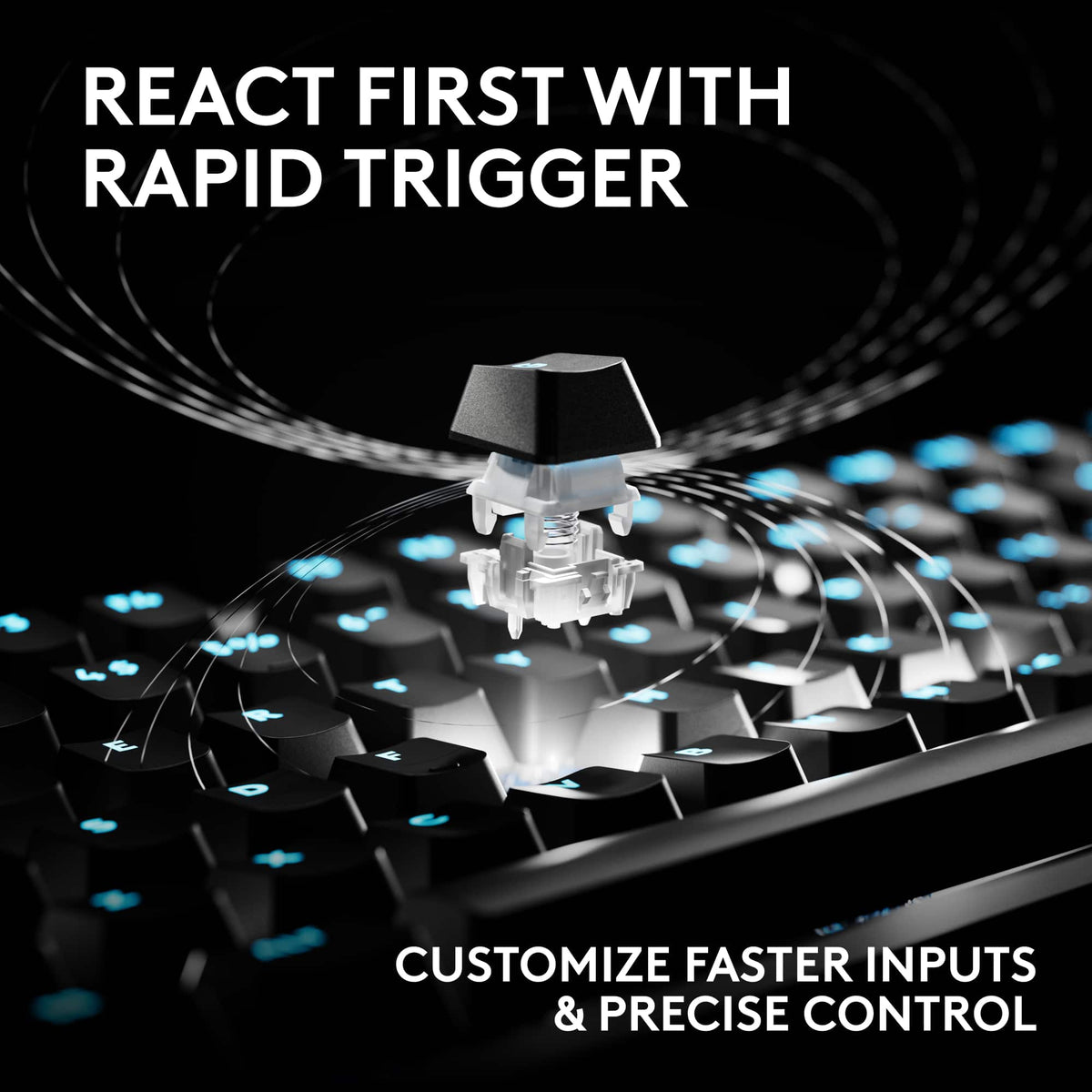 Logitech - G PRO X2 RAPID (Tenkeyless) Wired Gaming Keyboard with Magnetic Analog Switches and OLED Display - Black