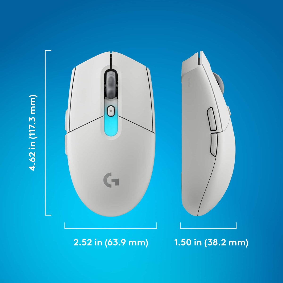 Logitech - G305 X SUPERLIGHT Wireless Bluetooth Gaming Mouse with HERO 44K Sensor and 6 Programmable Buttons for PC/Mac - Wireless - White