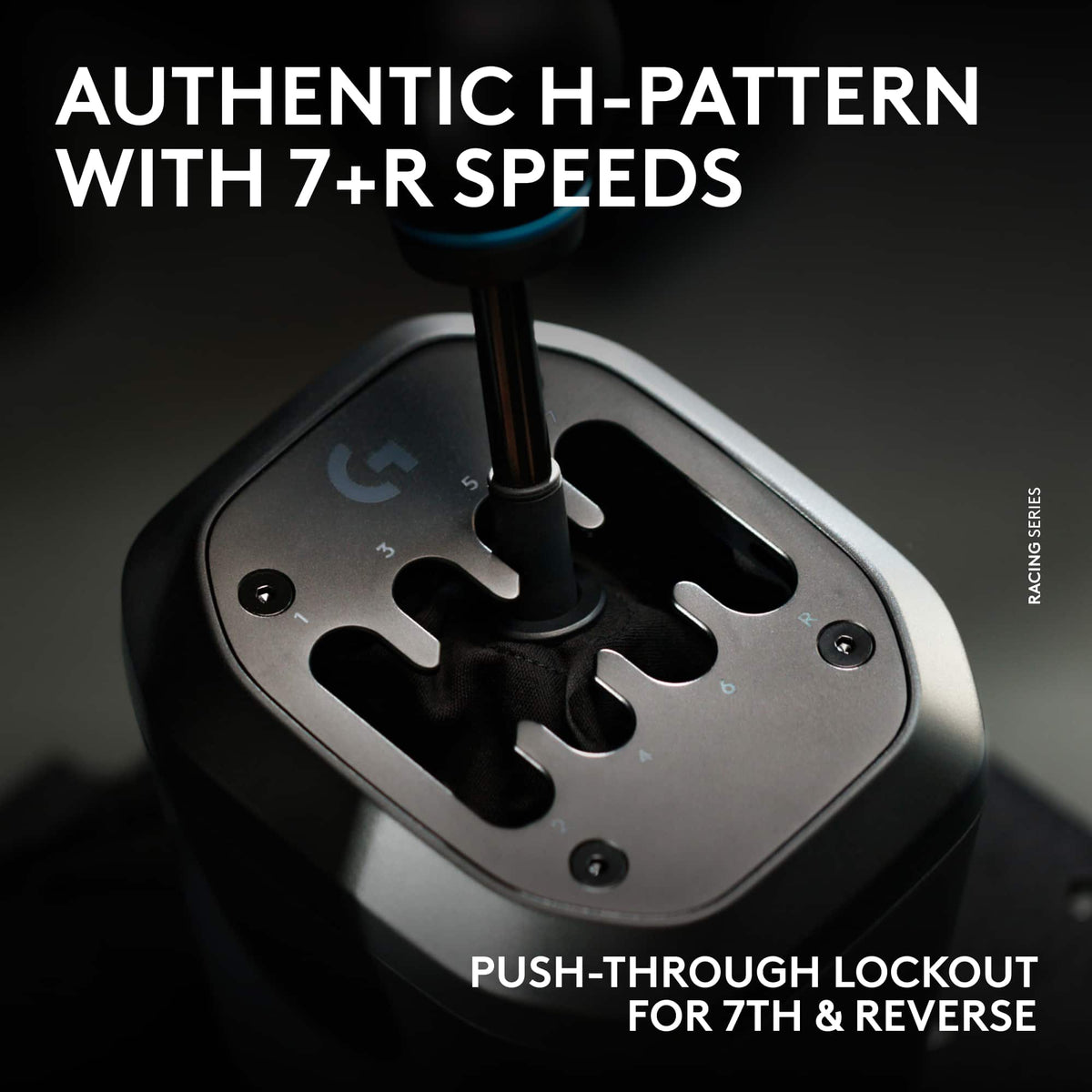 Logitech - RS H-SHIFTER Sim Racing Gear Shifter compatible with PRO, RS50 Racing Wheel Base - Black