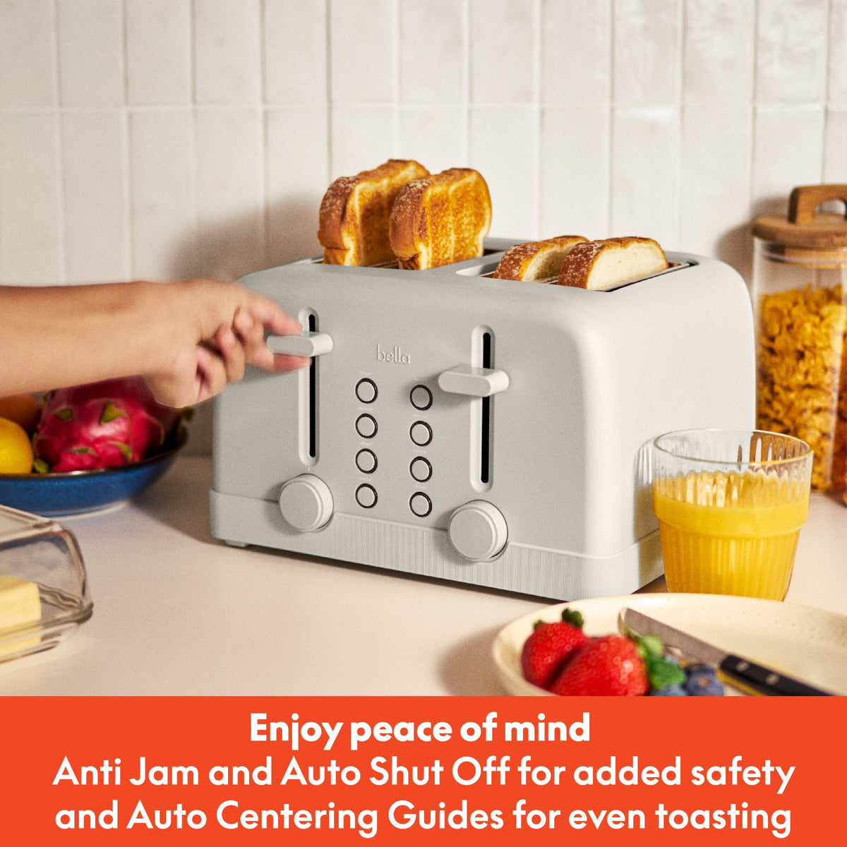 Bella - 4-Slice Toaster - Oatmilk