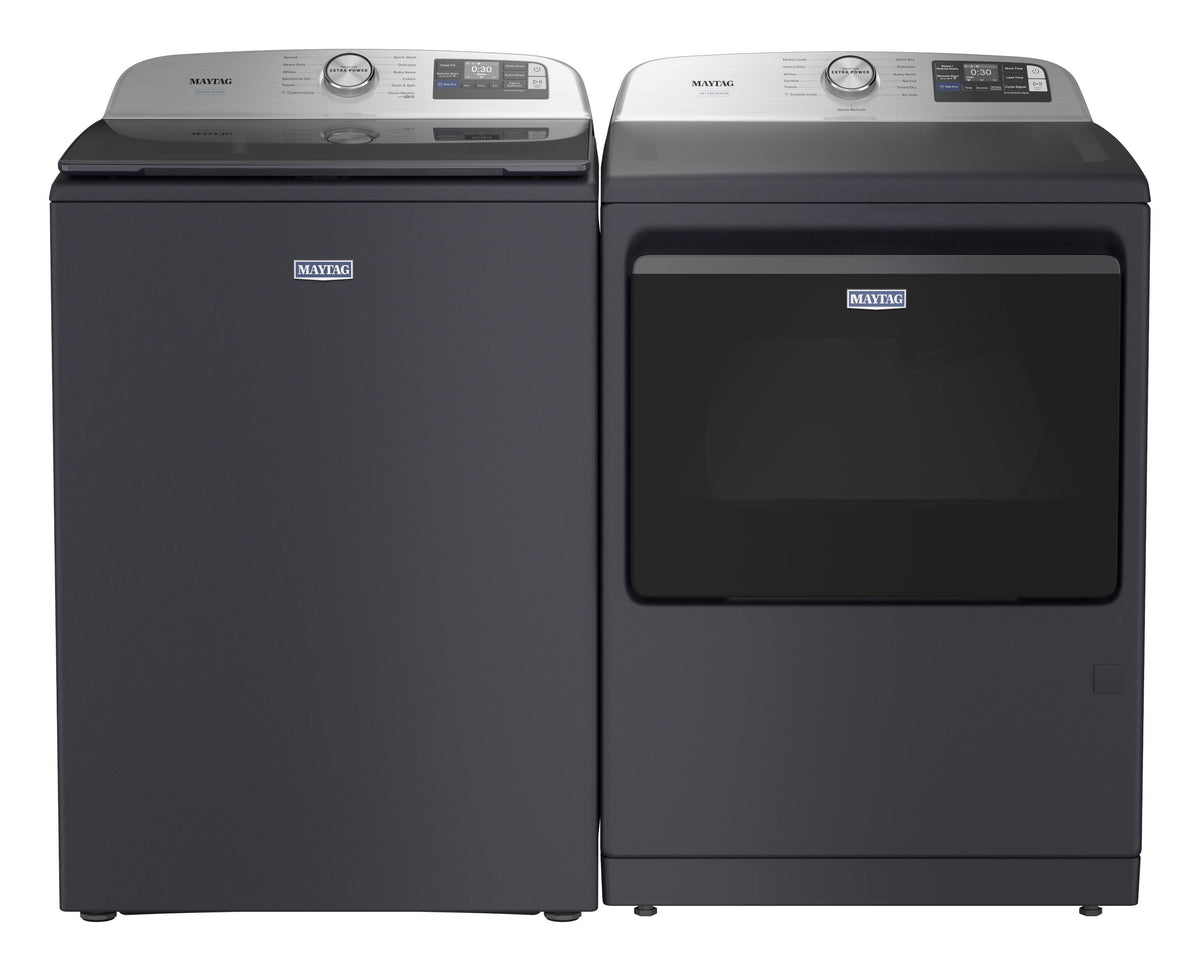 Maytag - 5.2 Cu. Ft. Smart Top Load Washer with Extra Power and Sanitize Cycle with Oxi - Midnight Steel