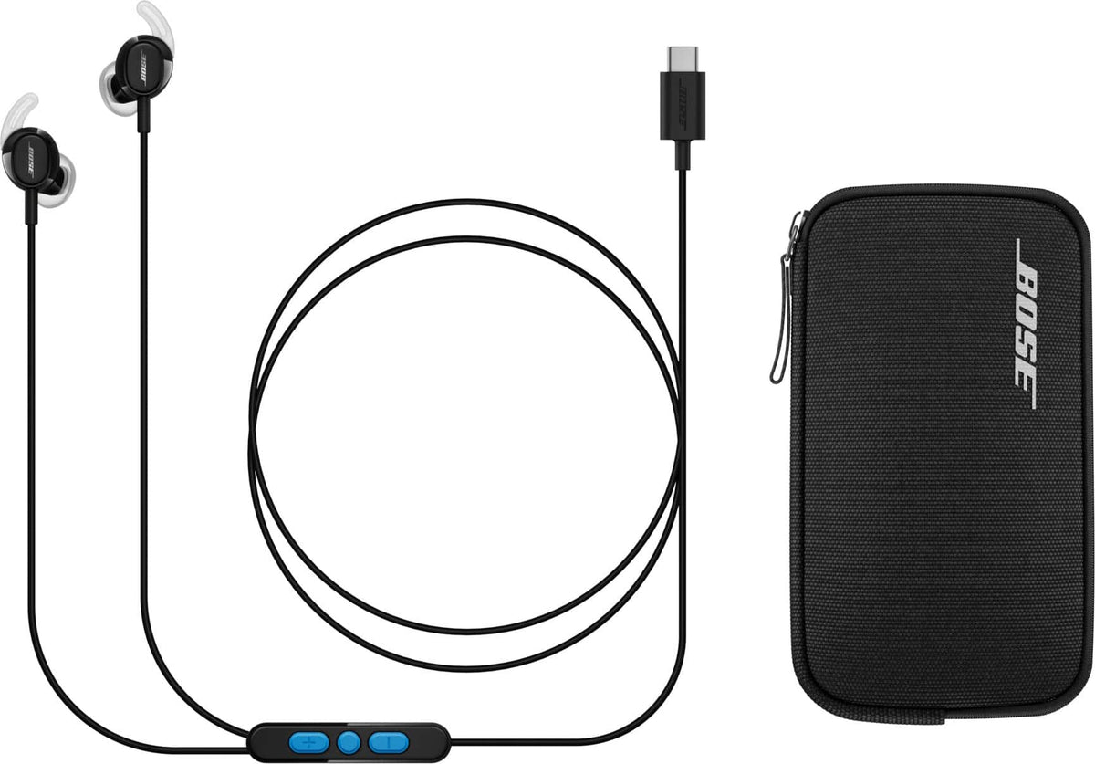 Bose - Noise Cancelling USB-C Wired Earbuds with In-Line Microphone and Remote - Black