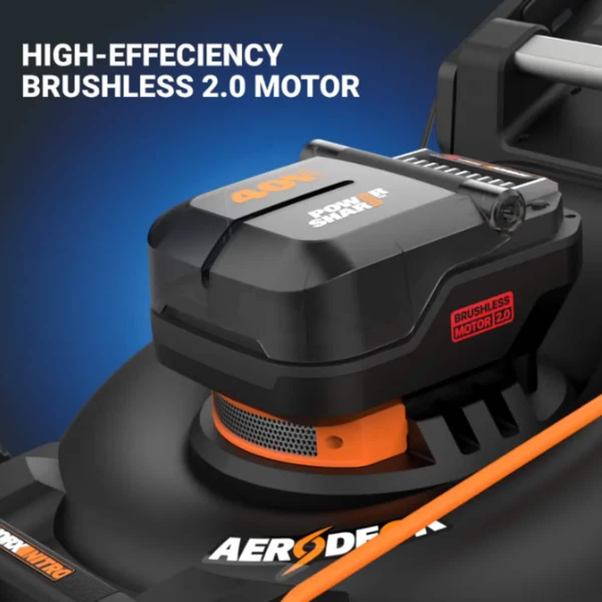 WORX - Nitro WG752 40V Power Share PRO 21" Cordless Push Lawn Mower (Batteries & Charger Included) - Black