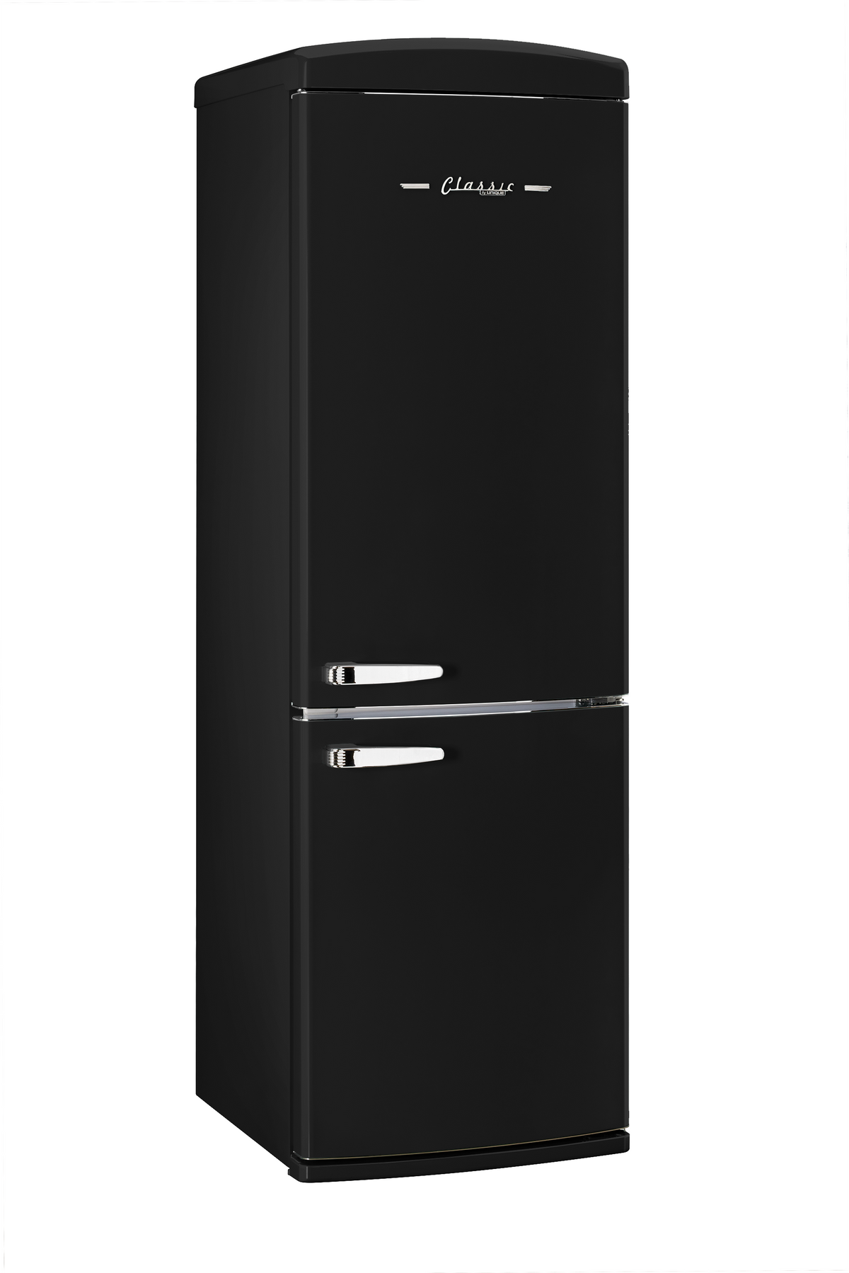 Unique Appliances - 24 in. Wide Classic Retro 23.8 in 11.7 cu. ft. Frost Free Retro Bottom Freezer Refrigerator ENERGY STAR - Matte Black