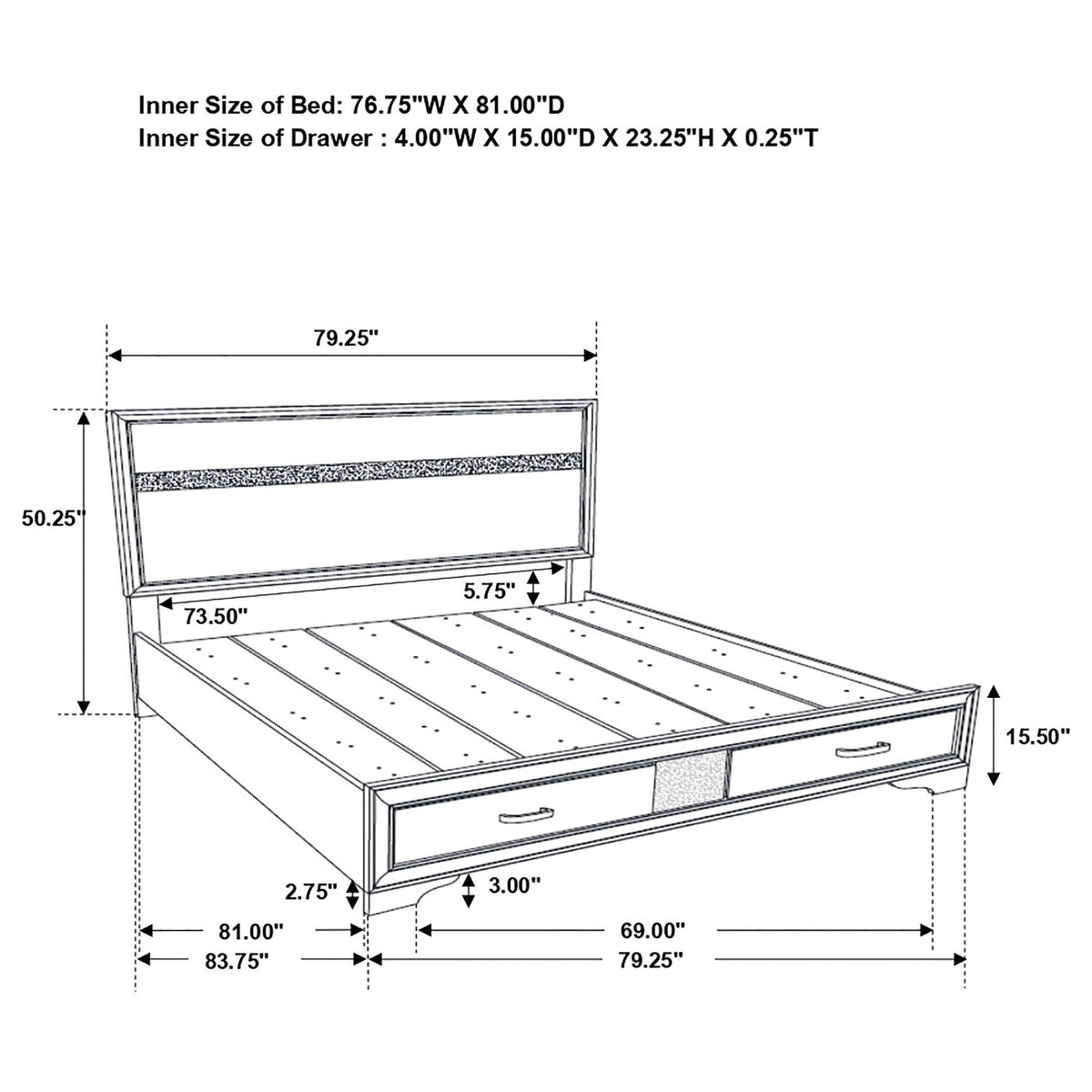 Corbin - Juego de dormitorio deslumbrante