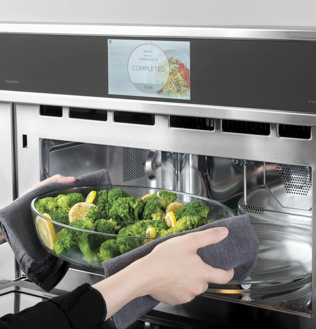 Café - 1.7 Cu. Ft. Convection Built-In Microwave with Sensor Cooking and 240V Five in One Advantium Technology - Stainless Steel