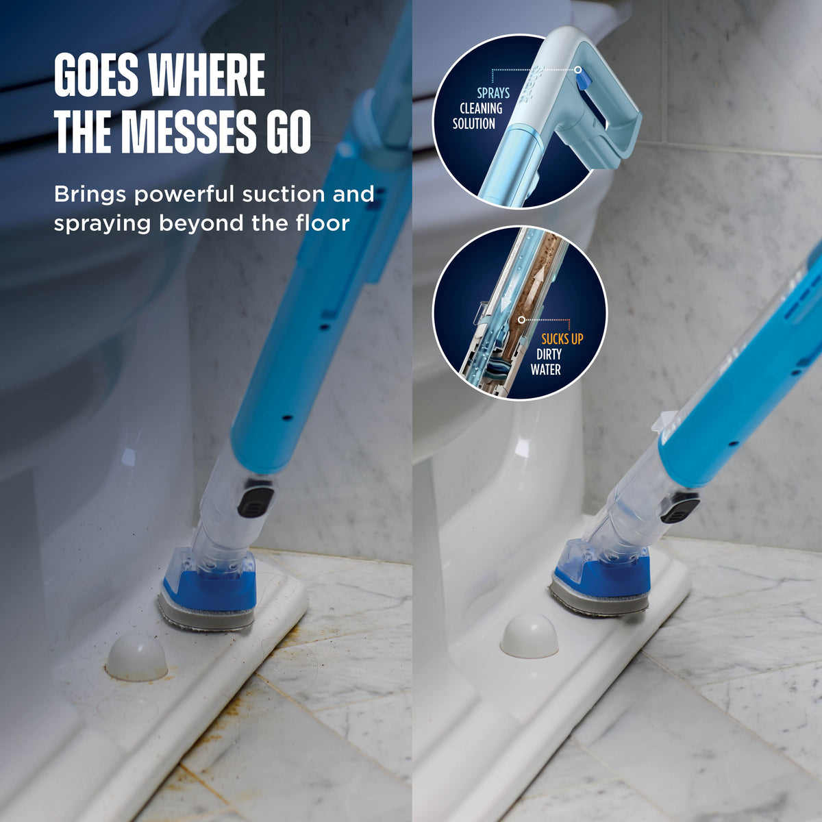 Shark - AquaReach Cordless Vacuum and Mop, with Extendable Reach Wand - Blue