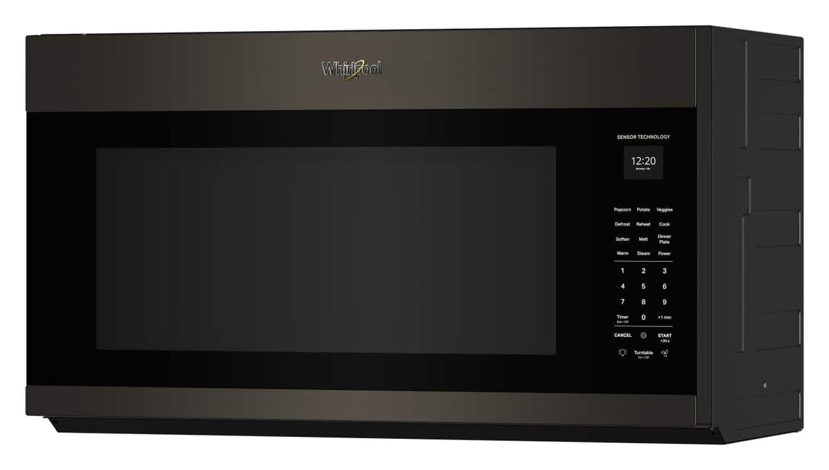 Whirlpool - 2.1 cu. ft. Microwave Hood with Sensor Cooking and AccuPop - Black Stainless Steel