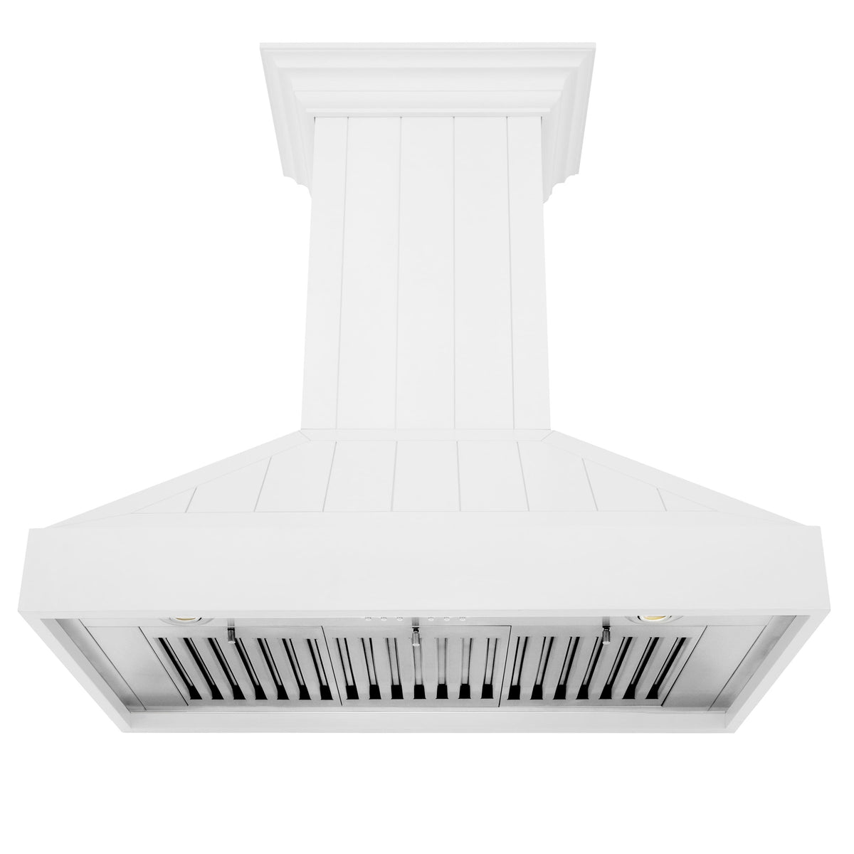 ZLINE - 30 inches - Convertible & Recirculating - Wall Range Hood - Shiplap Bright White