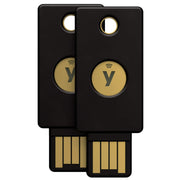 Yubico - YubiKey 5 NFC - Two-Factor authentication (2FA) Security Key, Connect via USB-A or NFC, FIDO Certified Two Pack - Black