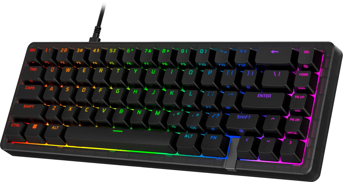 HyperX - Origins 2 Pro 65% Wired Magnetic Linear Switch Gaming Keyboard with RGB Back Lighting - Black