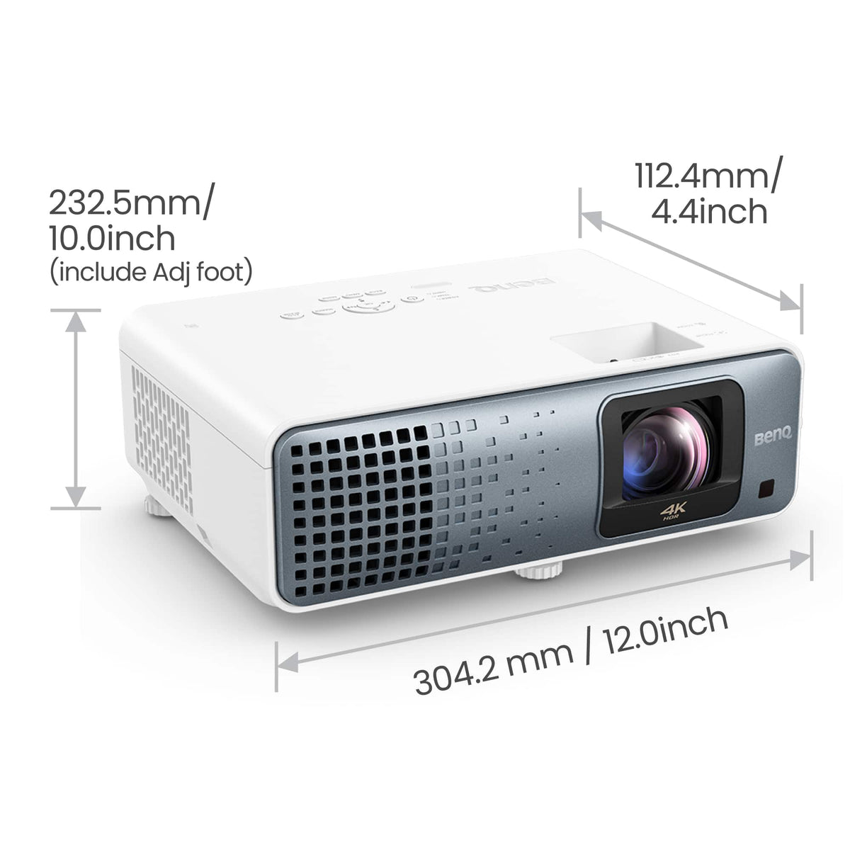 BenQ - TK710STi 4K HDR Laser Movie and Gaming Short Throw Projector, 3200 lumens - White