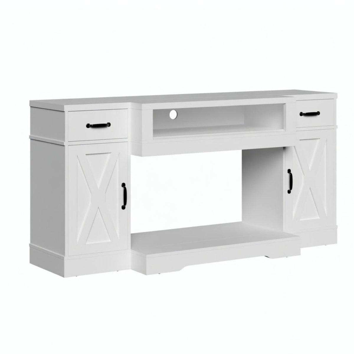 Mueble para TV con estantes ajustables y puertas dobles