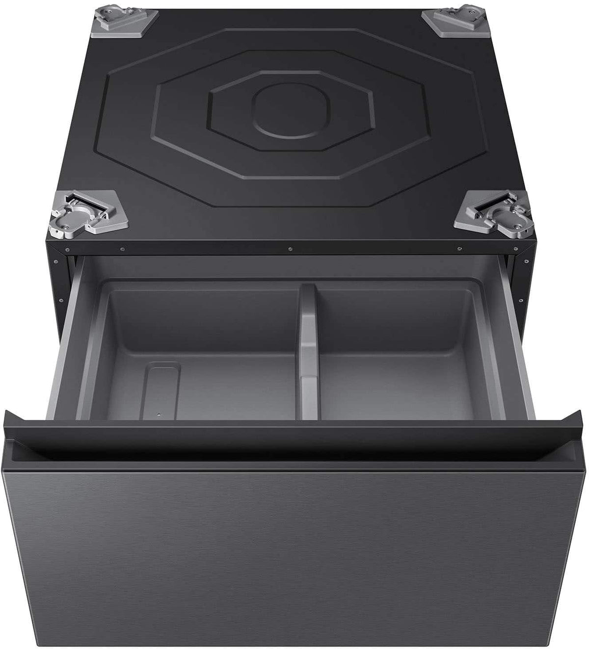 Samsung - Bespoke AI All-in-One Washer/Dryer Laundry Pedestal with Storage Drawer - Dark Steel