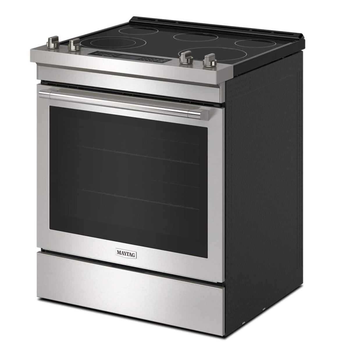 Maytag - 30 in. Wide 5 element 6.4 cu. ft. Slide-In Electric Range with Air Fry - Stainless Steel